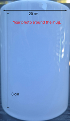 2 Photo Mugs + 2 Personalized Coasters