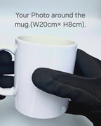 2 Photo Mugs + 2 Personalized Coasters
